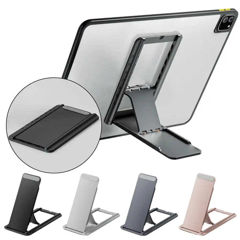 Portable Tablet Stand With Foldable Storage Angle And Adjustable Adhesive Style Creative Desktop Computer Stand