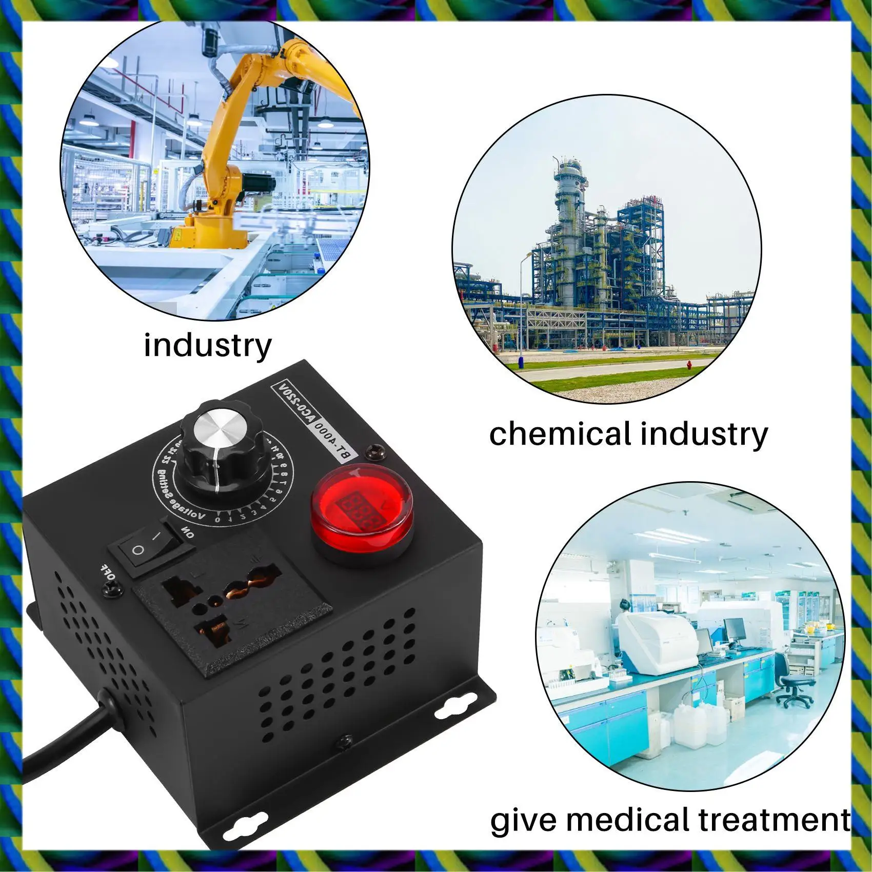 منظم جهد إلكتروني يومي Ac220v 4000 وات Scr، وحدة تحكم في سرعة مروحة المحرك، أداة كهربائية قابلة للتعديل، Eu Pl