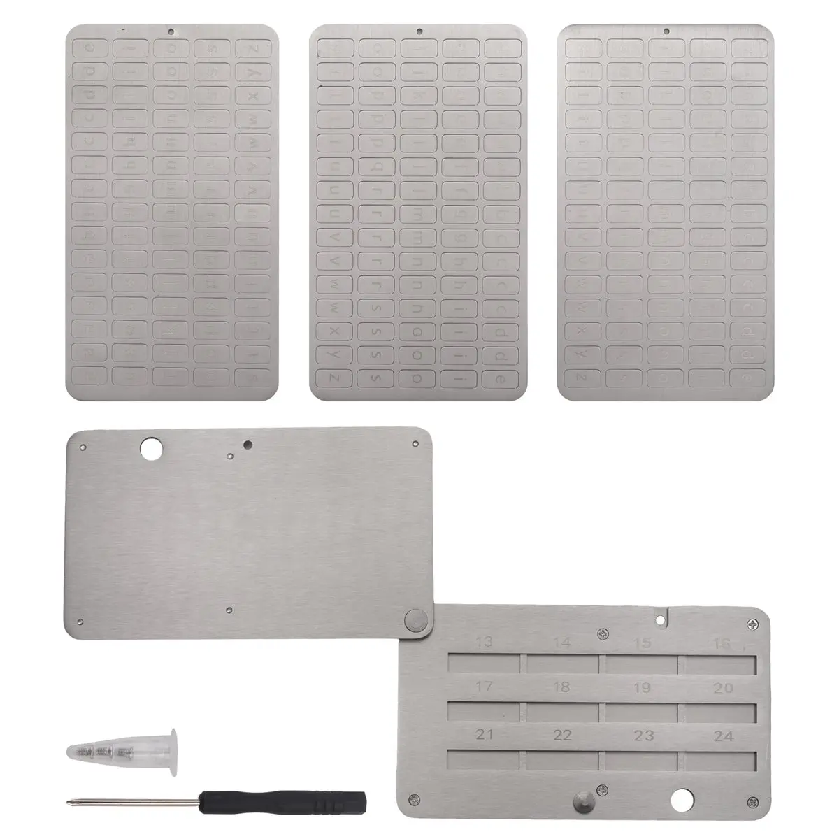 Y412A J~Plates Wallet Crypto Cryptocurrency Storage Crypto Wallet for Bitcoin Hardware Cold Backup Mechanical Code Record Book view 3