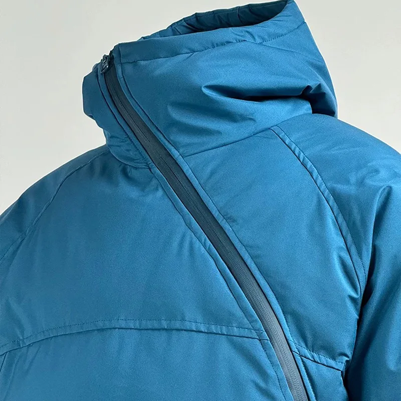 Jaqueta de parka com capuz para homens e mulheres, casaco solto de algodão acolchoado, streetwear cityboy, hoody parkas, casacos na moda inverno 2024