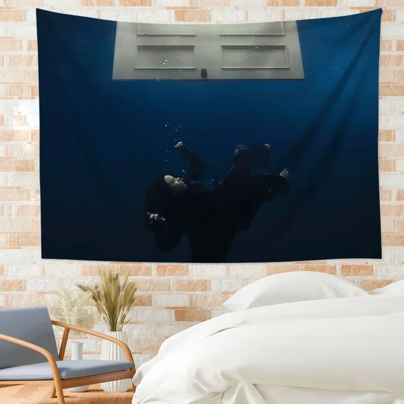 VIKAMA Billie Eilish Wandteppich Popstar Wandbehang Musiker Poster Wohnheim Deko Konzert Party Hintergrund Flagge Banner