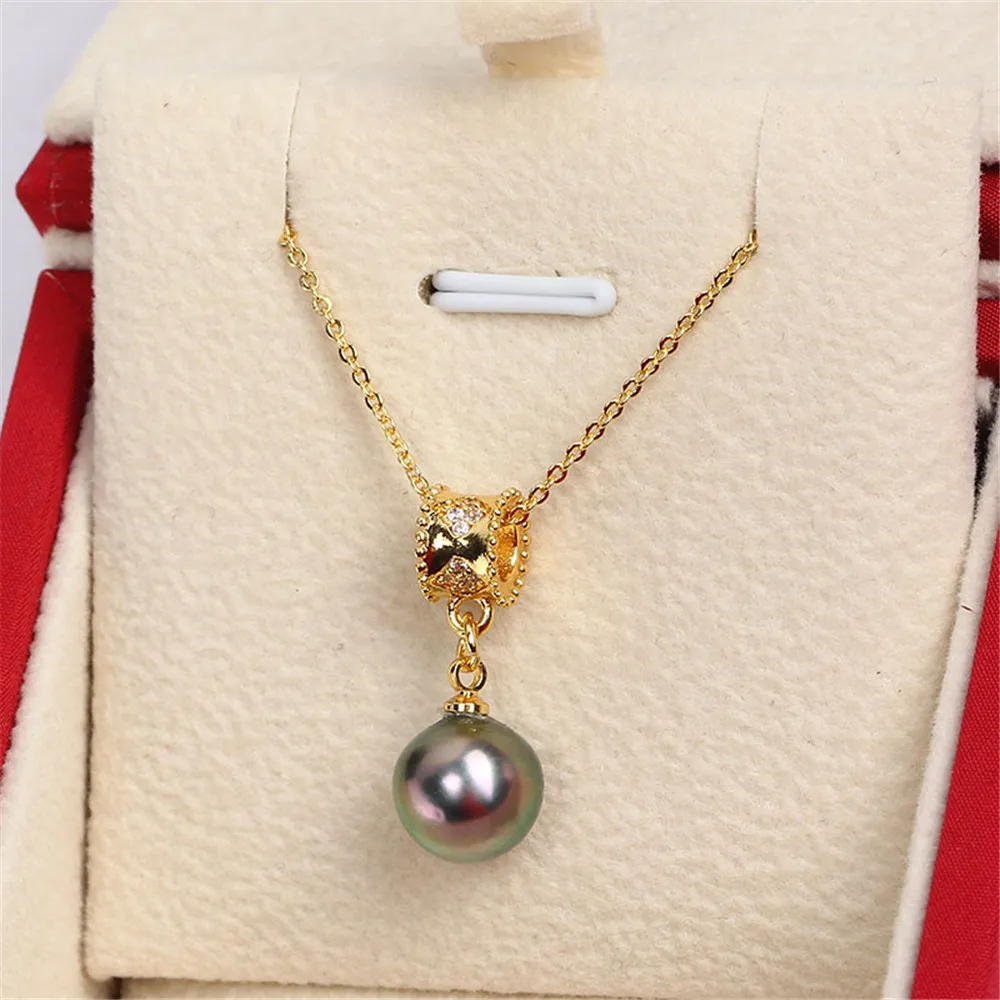 

DIY Accessories Domestic 14K Gold Versatile Classic Pearl Pendant Empty Support Accessories Handmade Necklace Pendant Children