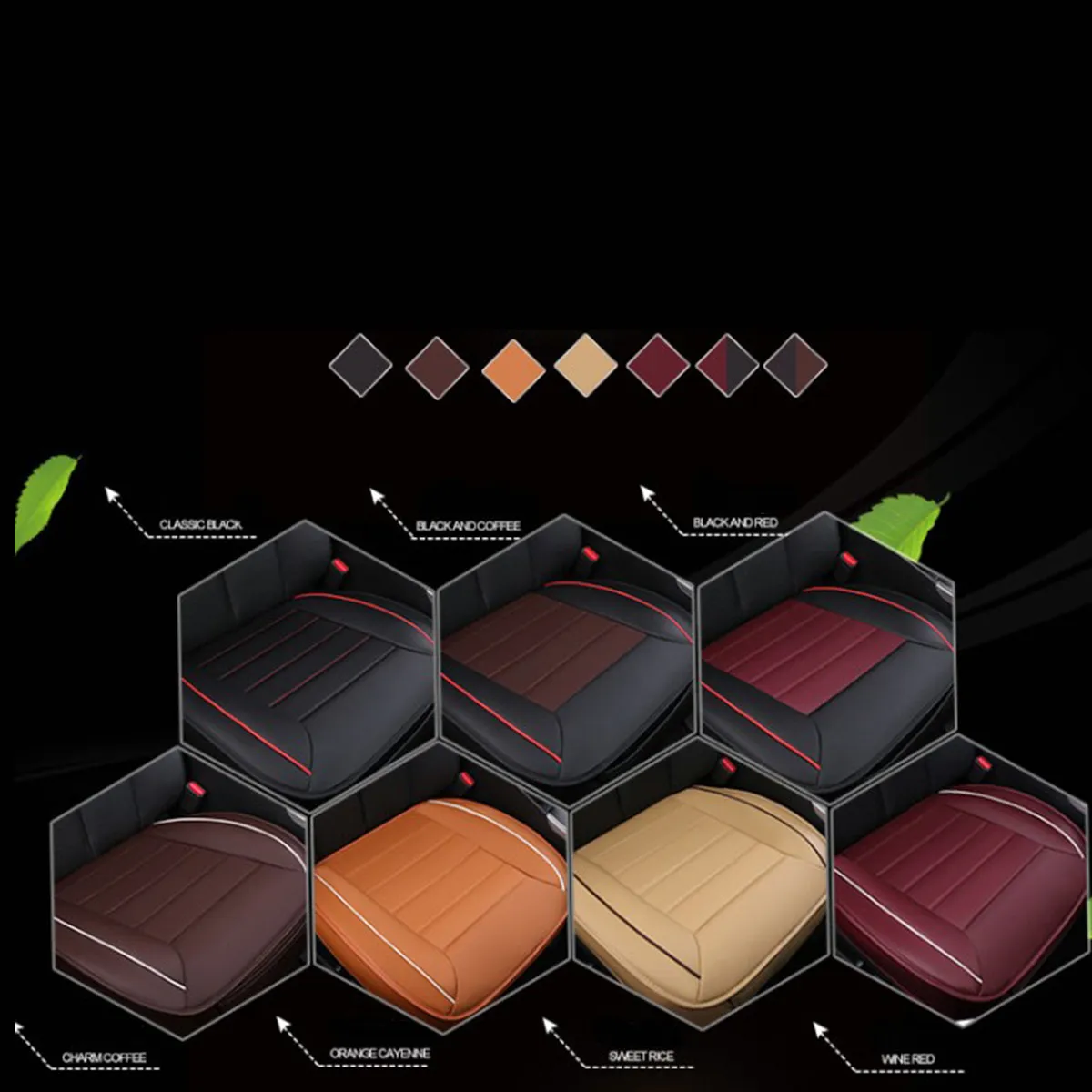 

Universal 3D Color Block Car Seat Cushion Full Coverage Non-Slip Seat Pad for Front Rear Seats Scratch Stain Protection