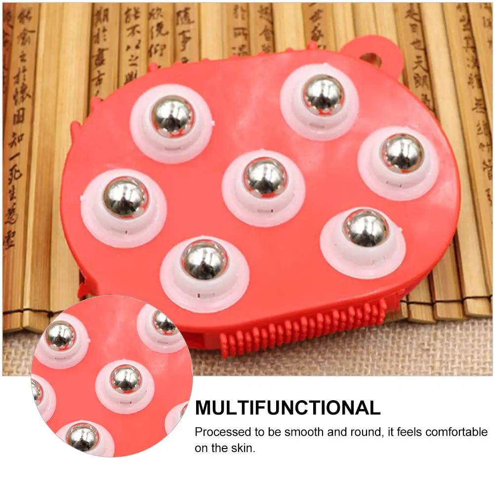

2pcs Hand-held Massagers with 7 Steel Balls for Body Rolling Massage Fitness Tools Lightweight Portable Back Massager