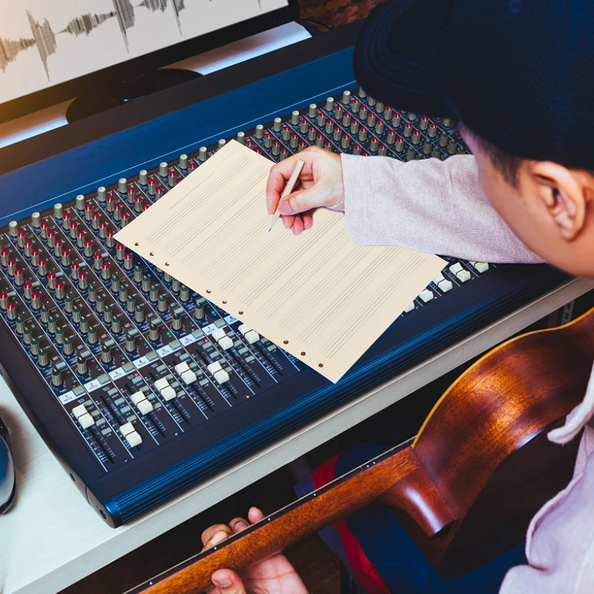 

Blank Sheet Music 3Mm Line Spacing Loose-Leaf Manuscript Paper For Beginners Refillable Music Notebook No Ink Bleed