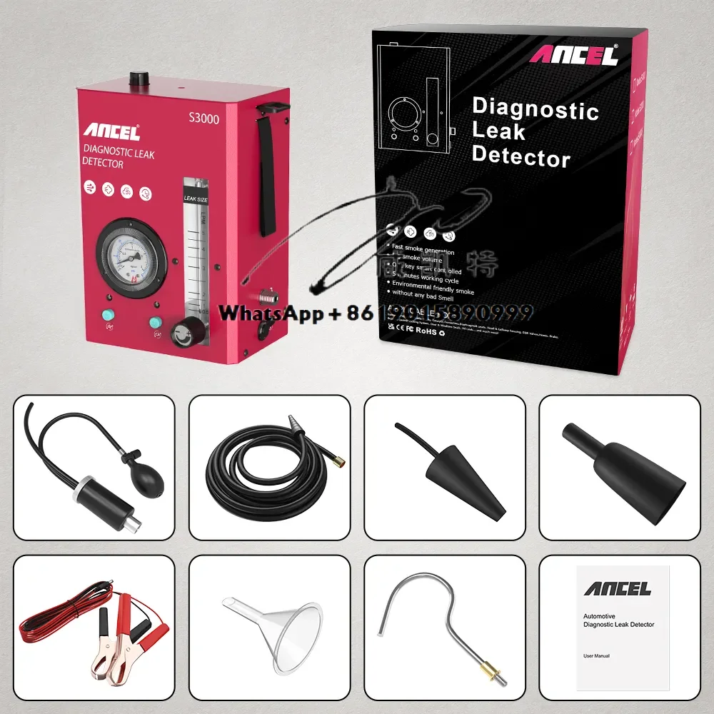 ANCEL S3000 كاشف تسرب الدخان المهنية جهاز اختبار تسرب الأنابيب نظام EVAP أدوات أخرى للسيارات السيارات كاشف تسرب الدخان #3