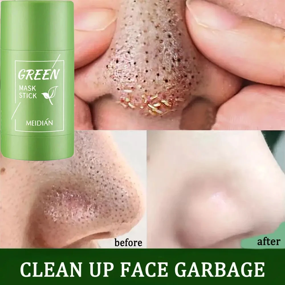 Remove Blackhead Original Green Tea Solid Mask Cleansing Stick Mask Facial Dispel Acne Blemish Shrink Pores Korean Skin Care 40g