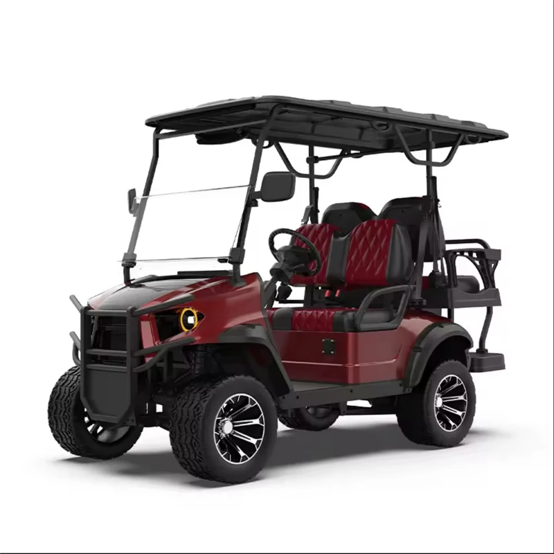 Mini version new 2 seats 2+2 seats electric golf cart with folding glass front bumper electric golf cart