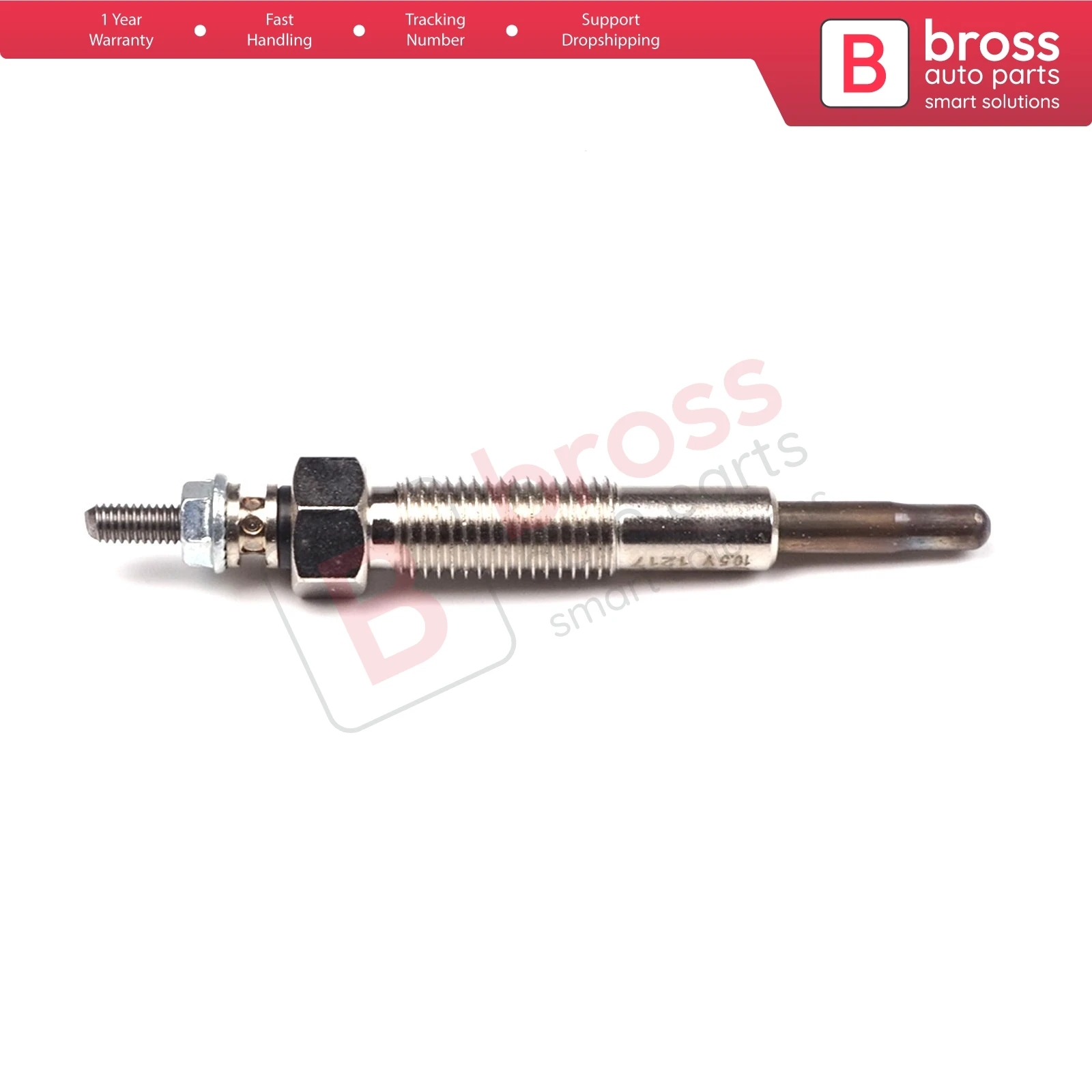 Bross BGP73 1 Piece Heater Glow Plug 10.5 Volt OK04S18140A for Kia Sportage Besta Mazda 626, 0K04S-18-140A,0K71E-18-140