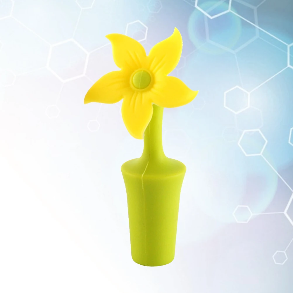 

1pc Silicone Bottle Stoppers Flower Shape Stopper Food Grade Beverage Closure for Bar Party