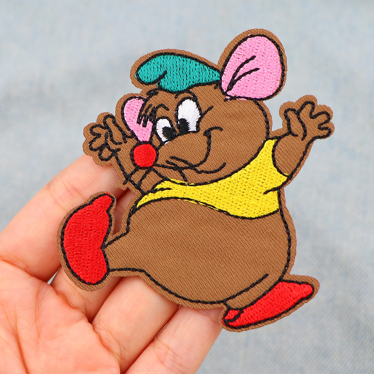 Leuke muis patch cartoon kat geborduurde patches op kleding DIY opstrijkbare patches voor kleding badge op rugzak cadeau speelgoed