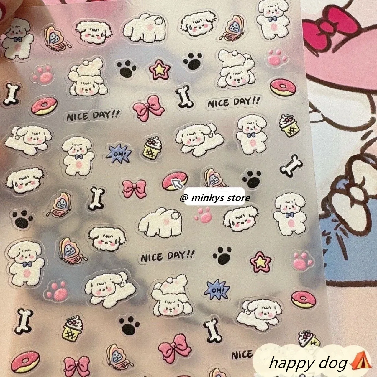 MINKYS New Arrival 1pc Kawaii Dog Cat Sticker DIY Scrapbook Stickers Confetti Phone Camera Laptop Decorative Sticker