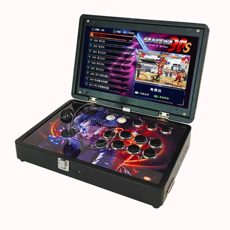 26800 Games English Language 14 Inch Screen Mini Home Joystick Arcade Game Box Console Portable Folding Video Fighting Machine