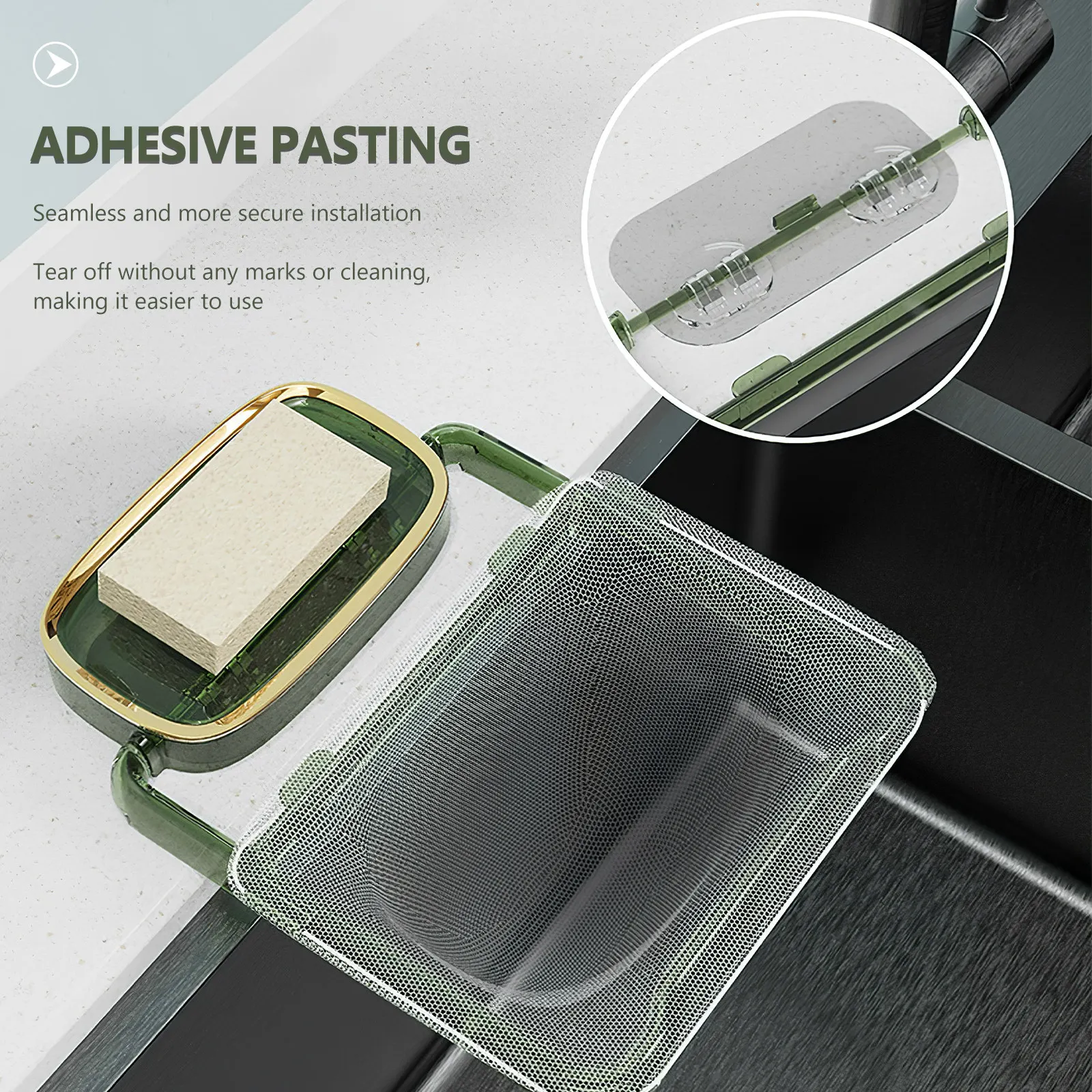 

Kitchen Sink Filter Rack Sturdy Residue Strainer Holder Easy Install Drain Basket Food Catcher Sink Straining Rack