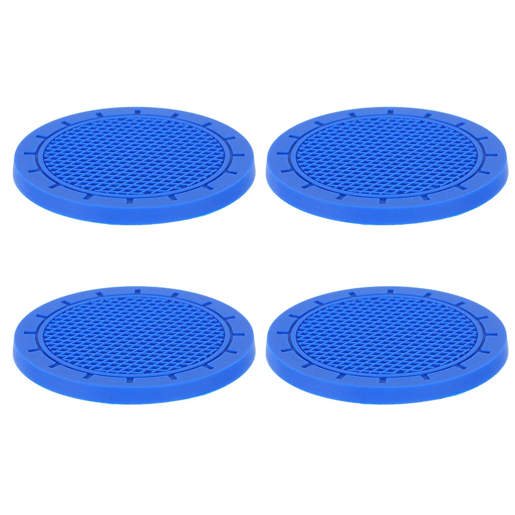 

4 pcs Cup Coasters Pvc Non-Slip Waterproof Anti-Skid Holders For Vehicle Home Office Non-Skid Cup Pads Auto Accessories Mat