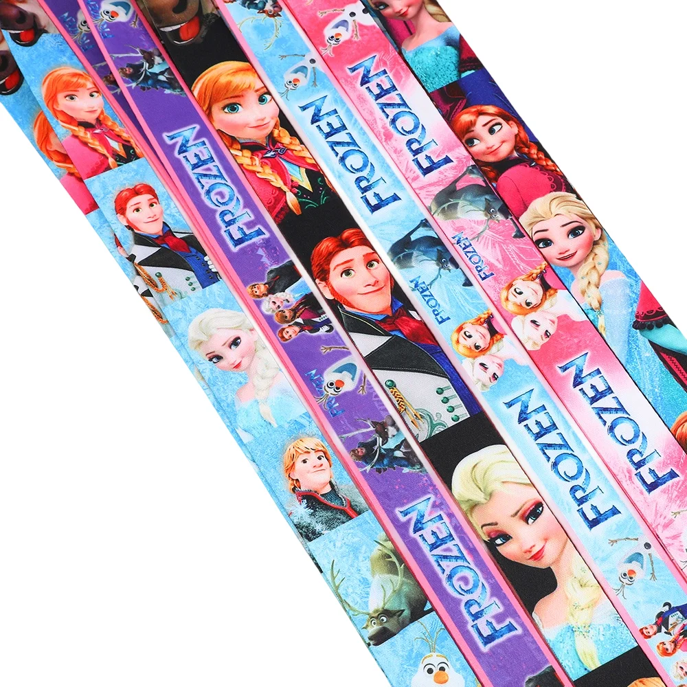 5/6/8 Buah Set Tali Lanyard Anime Disney Stitch Tali Lanyard Ponsel Putri Kawaii Tali Leher Kartun Gantungan Kunci Tali Lanyard Kartu Hadiah Anak