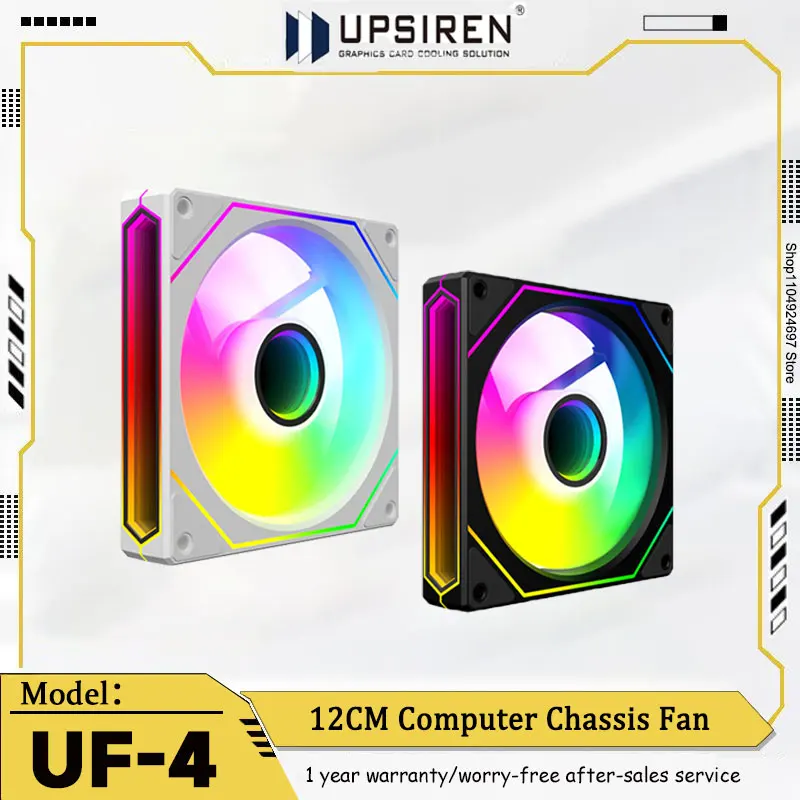 

UPSIREN UF-4 Prism 6PRO Case Fan 12cm 5V3PIN Motherboard Lighting Infinite Prism Computer Case Cooling Fan Forward/Reverse Blade
