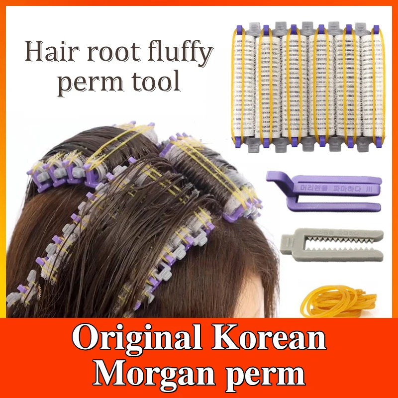 

24Pcs/Set Hair Root Perm Rods Bars Curlers With Clips & Rubber Bands Salon Nylon Hook & Loop Hair Rollers Set Hair Styling Tools