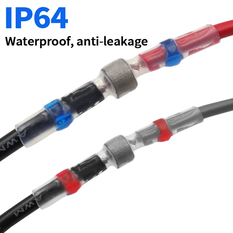 

50 шт., комплект термоусадочных трубок для припоя, термоусадочная трубка для припоя, водонепроницаемое уплотнение, соединитель для сращивания проводов, разъем для проводов