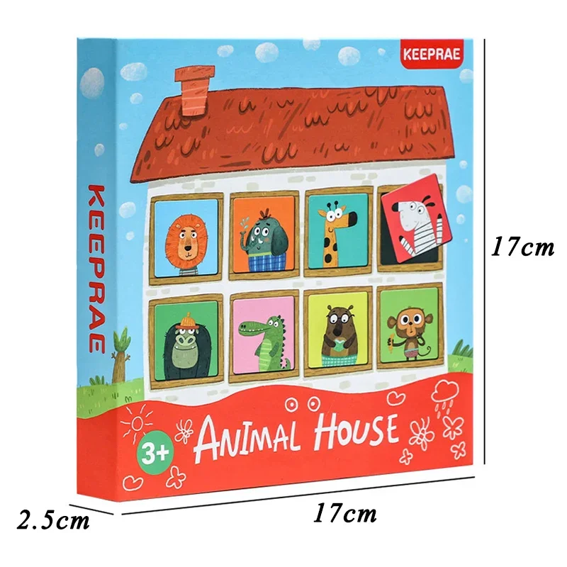 Magnetic Montessori Puzzle Game Animal Color & Number Matching Early Learning Toy
