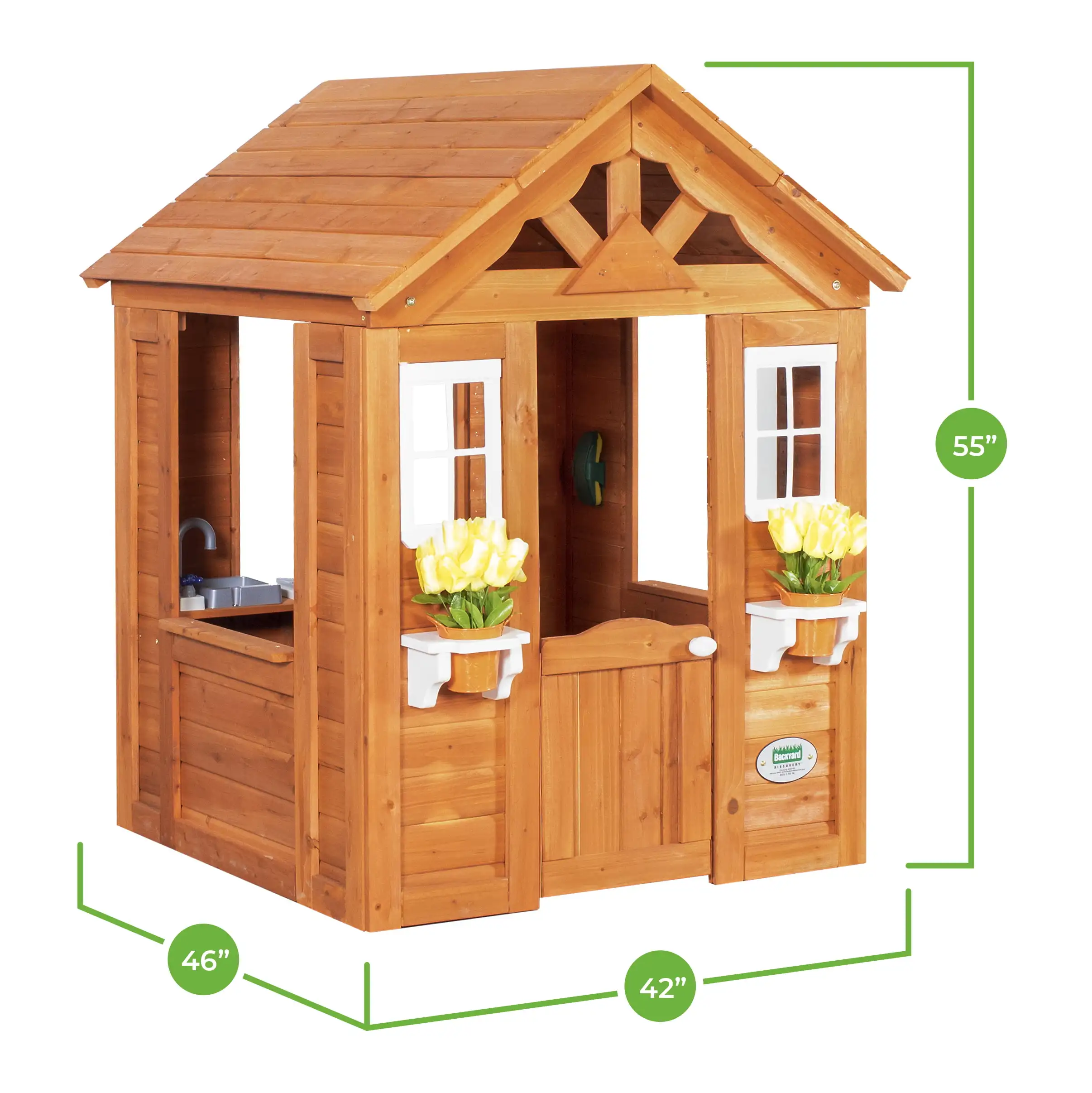 Imagem -04 - Timberlake Cedar Wooden Playhouse Descoberta Moderna