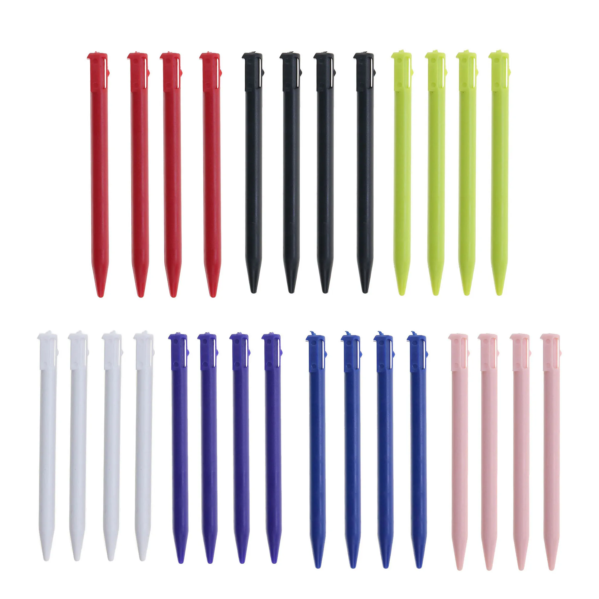 Stylet tactile portable en plastique multi-documents pour 3DS, 4 pièces/lot, 7 couleurs