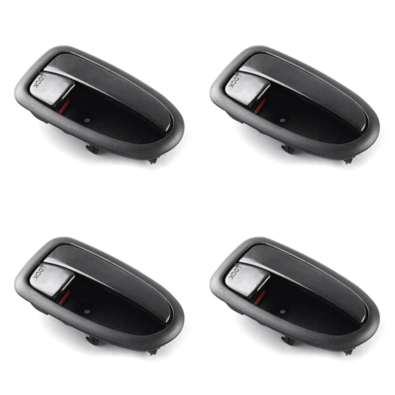 4X Car Black Interior Door Handle Catch For Hyundai Matrix Lavita 2001-2010 82620-17010 Right