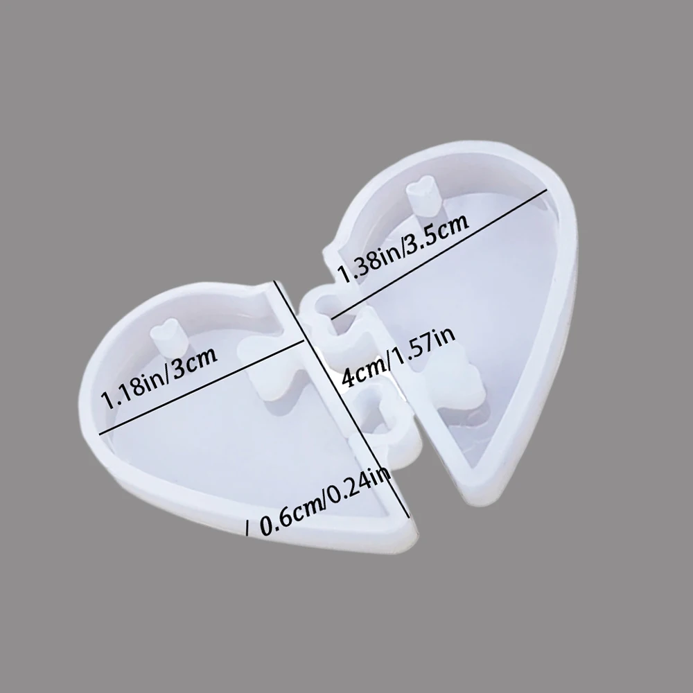 1piece Silicone Love Locks For Lovers Pendant Mold DIY Epoxy Resin Mould Jewelry Tools Crystal Soft Easy Film Removal Odorless