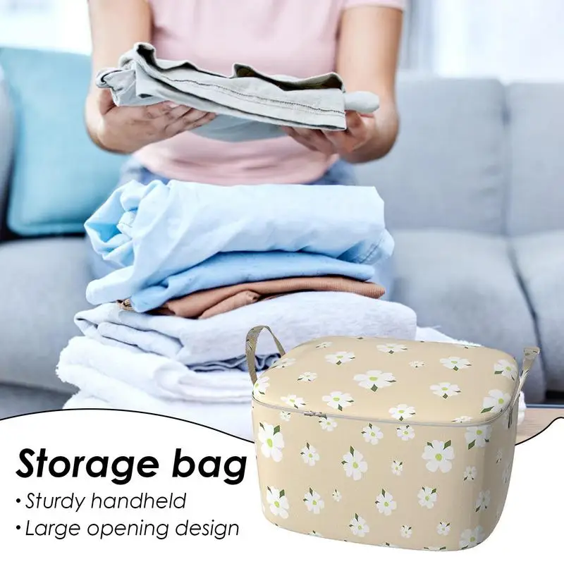 Storage Bags For Bedding Foldable Oxford Cloth Zipper-Enclosed Comforter Bags Large Capacity Portable Sorting Storage Bags For