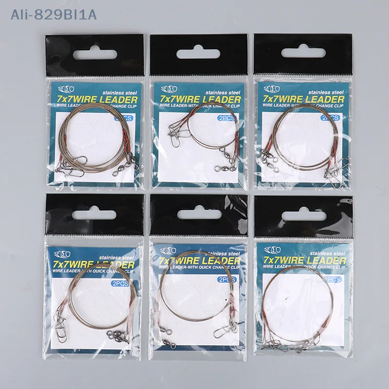 1 Pack Steel Fishing Line Wire Line Leader Fishing Leash  Anti-winding Titanium Wire Anti-bite Wire Fishing Accessories