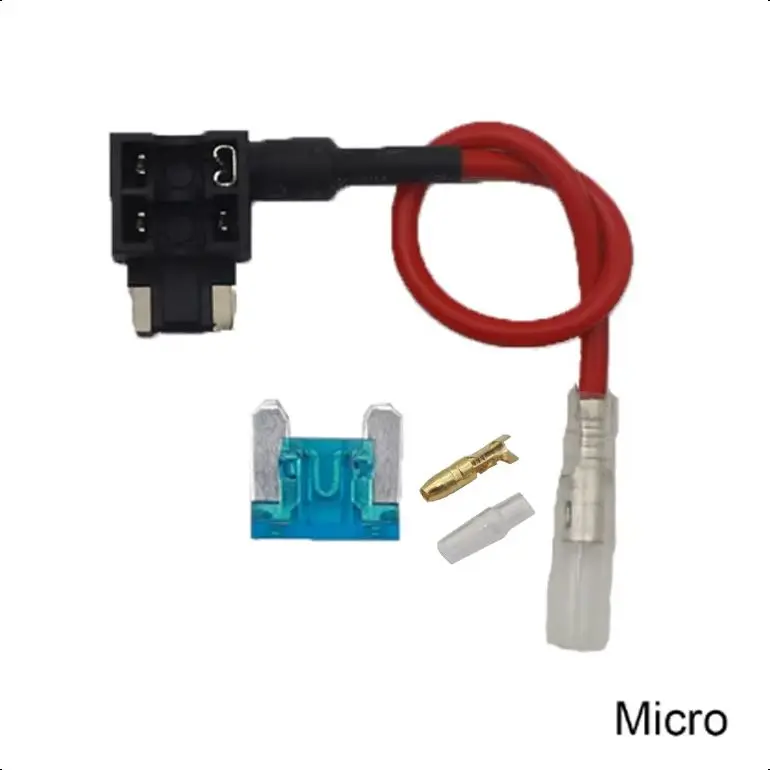 【3PCS】12V Mini Micro Standard Size Add-a-circuit TAP Adapter with 1A 2 3 4 5 7.5 10 15-50A Micro Mini Standard ATM Blade Fuse