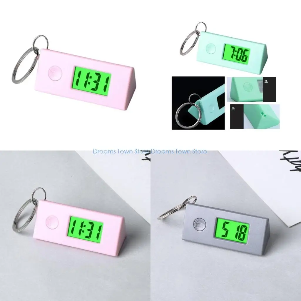 

HX6A Портативные электронные часы со светящимся дисплеем Стильный брелок-рюкзак подходит для экзаменов, работы и использования