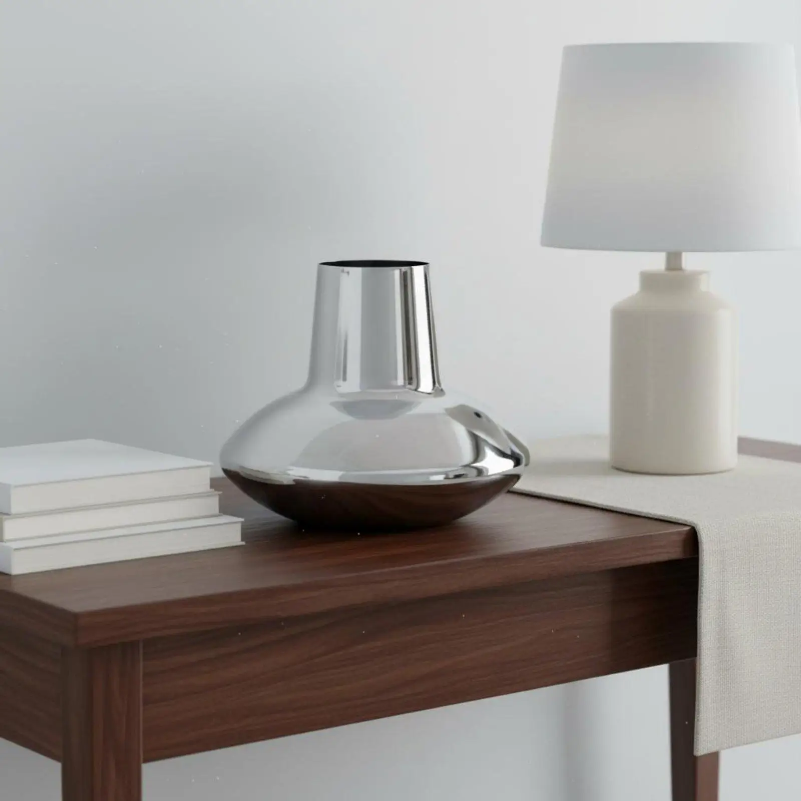 Stainless Steel Vase Minimalist Design Modern Vase Tarnish Resistant