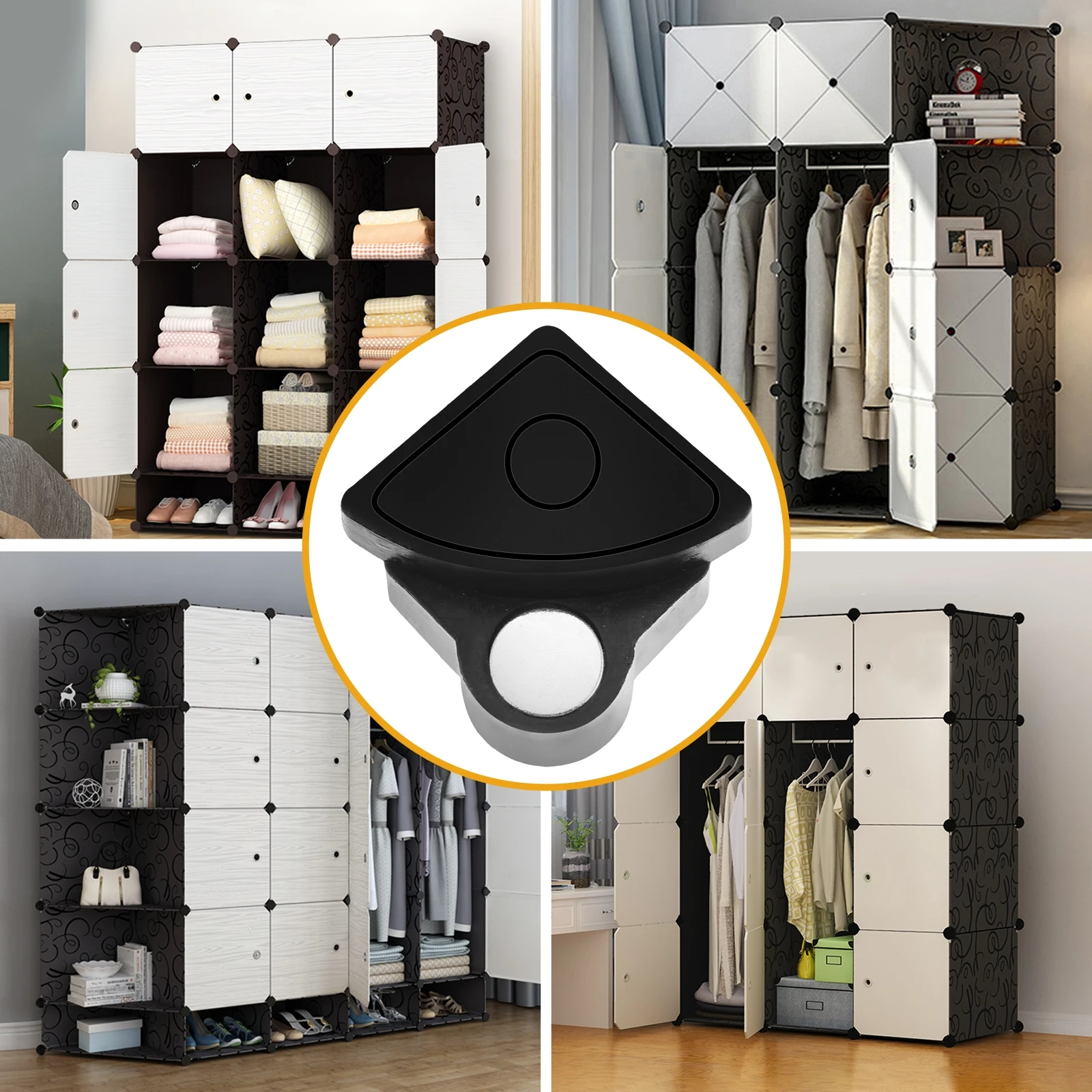 

40 Pcs Plastic Buckle Fixed Closet Button Kitchen Cabinets Accessories Adjustable Buckles