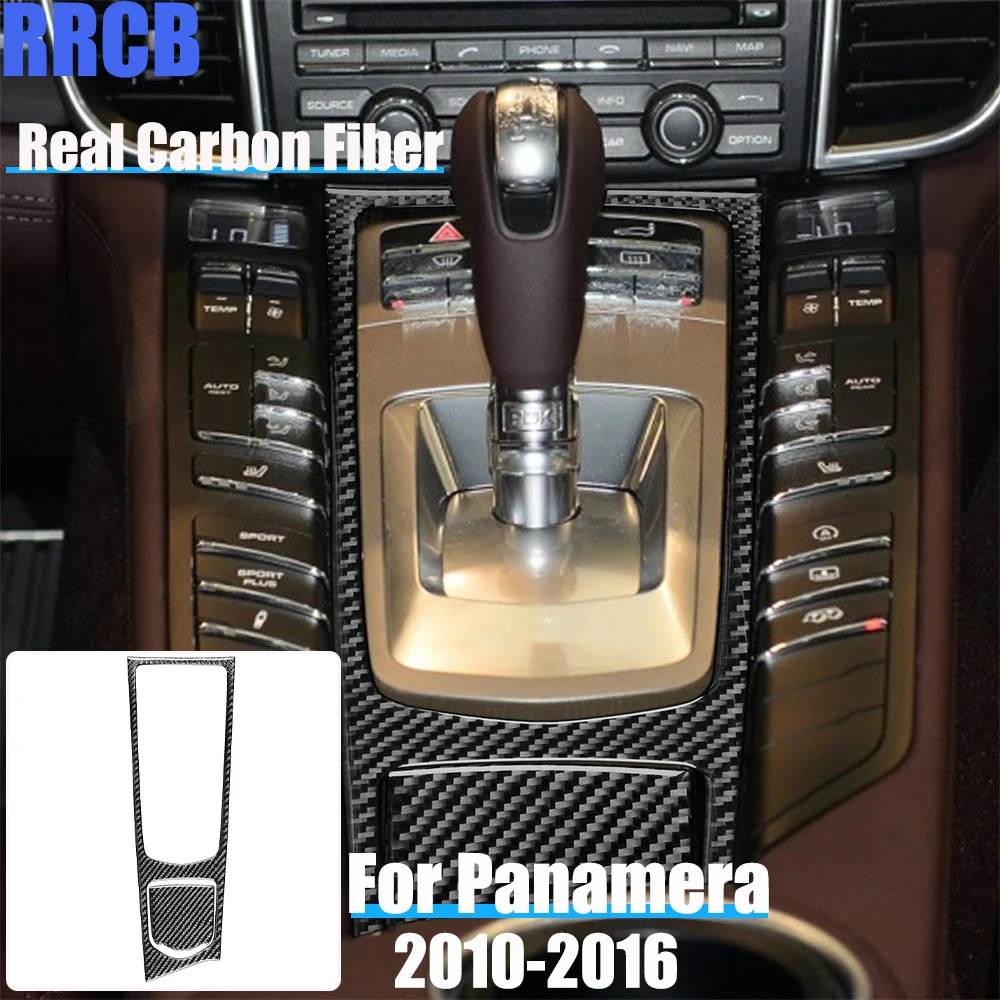 

Real Carbon Fiber Car Accessories Center Console Soft Cover Sticker For Porsche Panamera 970 2010 2011 2012 2013 2014 2015 2016