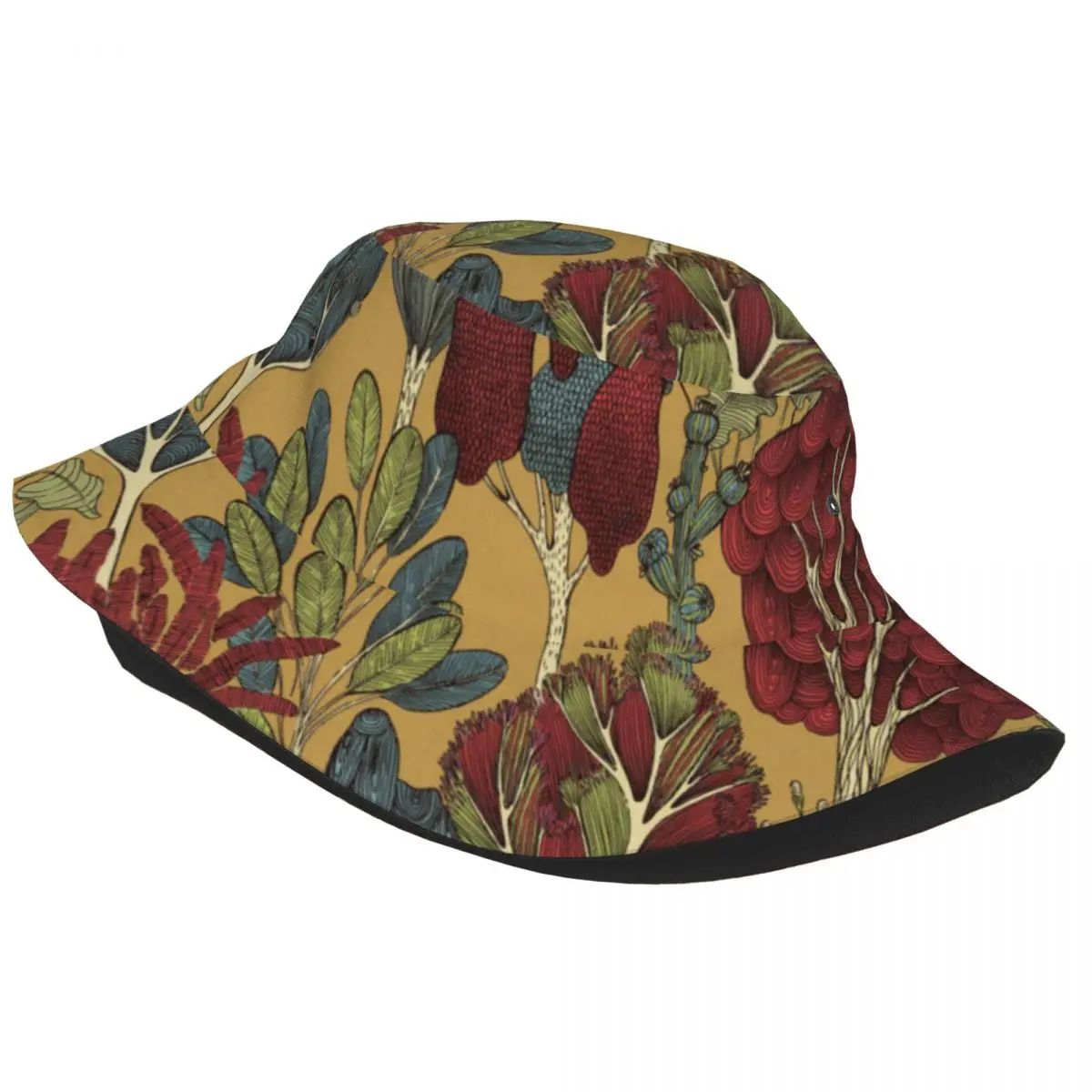 Bucket Bob Cap Hip Hop Gorros Colorful Flowers Art Panama Cap Beach Sun Fishing Hat