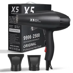 X5/X6 Plus New Negative Ion Hair Dryer 2400W High Power Strong Wind Speed Drier Home Electric Hair Dryer Gift Box Packaging