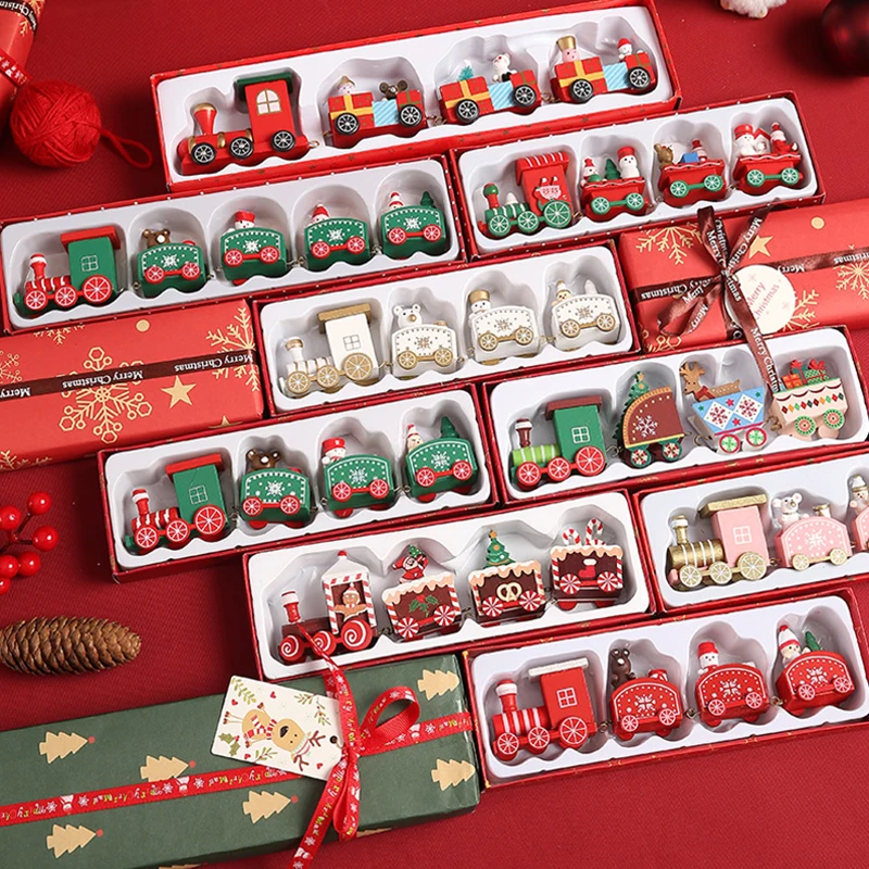 Mini decoraciones para árboles de Navidad DIY, adorno para escaparate, adornos de madera para árbol de Navidad, adorno de escritorio, suministros de Navidad