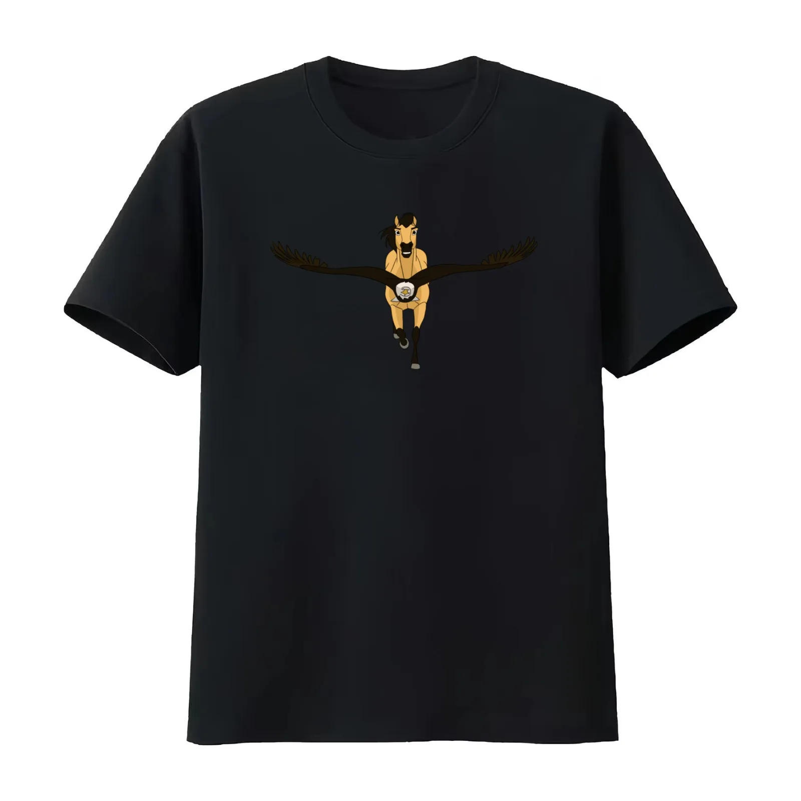 Spirit Stallion of the Cimarron T-Shirt Summer Casual Cotton Tee Oversized Streetwear Tops Vintage Graphic Print 100% Cotton