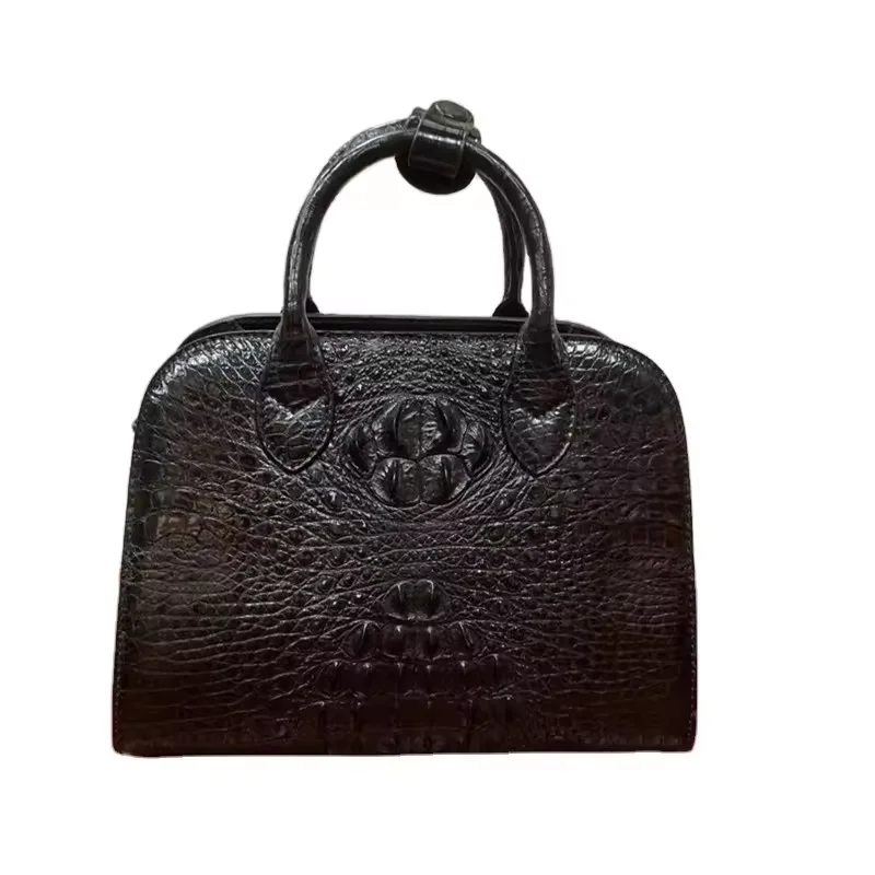 

Authentic Crocodile Skin Classic Solid Black Women Purse Female Small Handbag Genuine Alligator Leather Lady Cross Shoulder Bag