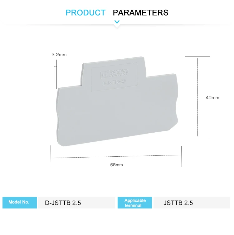 10 Stück D-STTB2.5 Endabdeckung Zubehör für STTB 2.5 Doppelstufiger Klemmenblock ST 2,5 mm Drahtverbinder D-STTB2.5 Barrierplatte – Detail 7