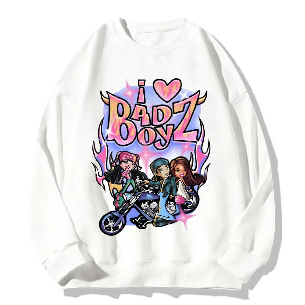 Bratz Letter Print Hoodie Autumn Winter Sweatshirt Unisex Men and Women's Casual Fashion Sweatshirts Long Sleeve y2k Cartoon Top