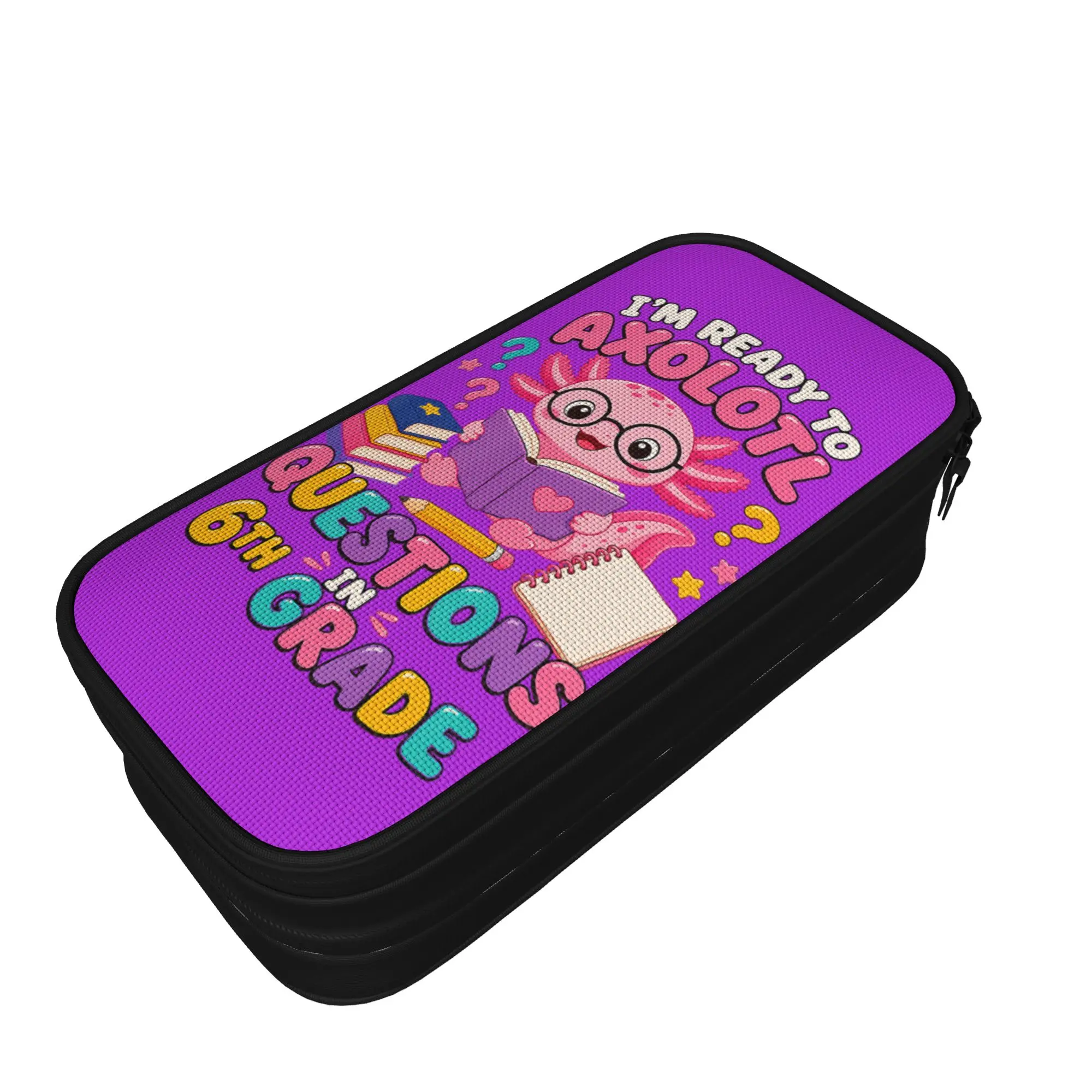 Axolotl Questions 6th Grade Girls Back to School Pencil Cases  Pencilcases for Girl Large Bags School Supplies Stationery