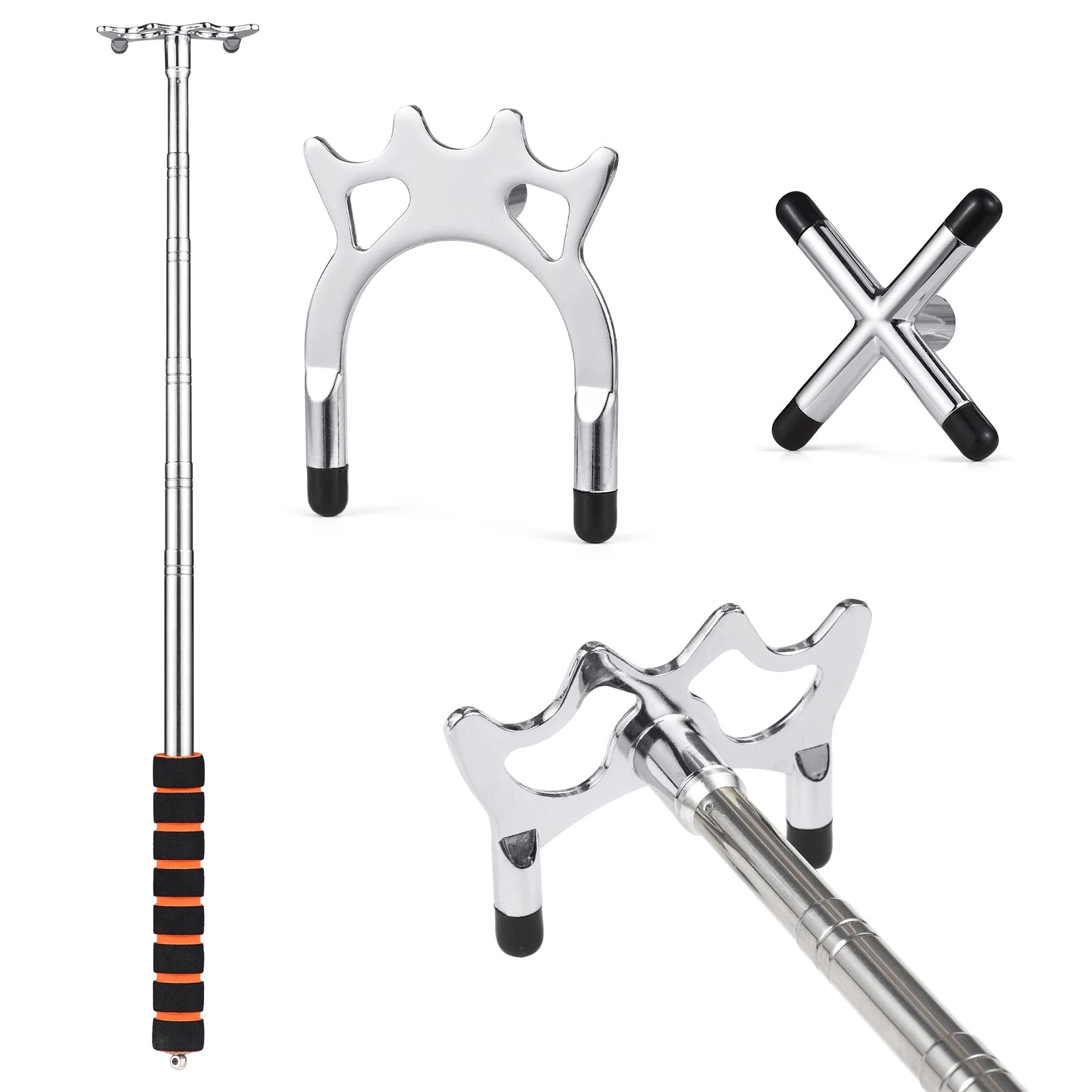 عصا البلياردو القابلة للسحب، عصا جسر البلياردو والسنوكر مع 3 رؤوس جسر نحاسية قابلة للإزالة #1