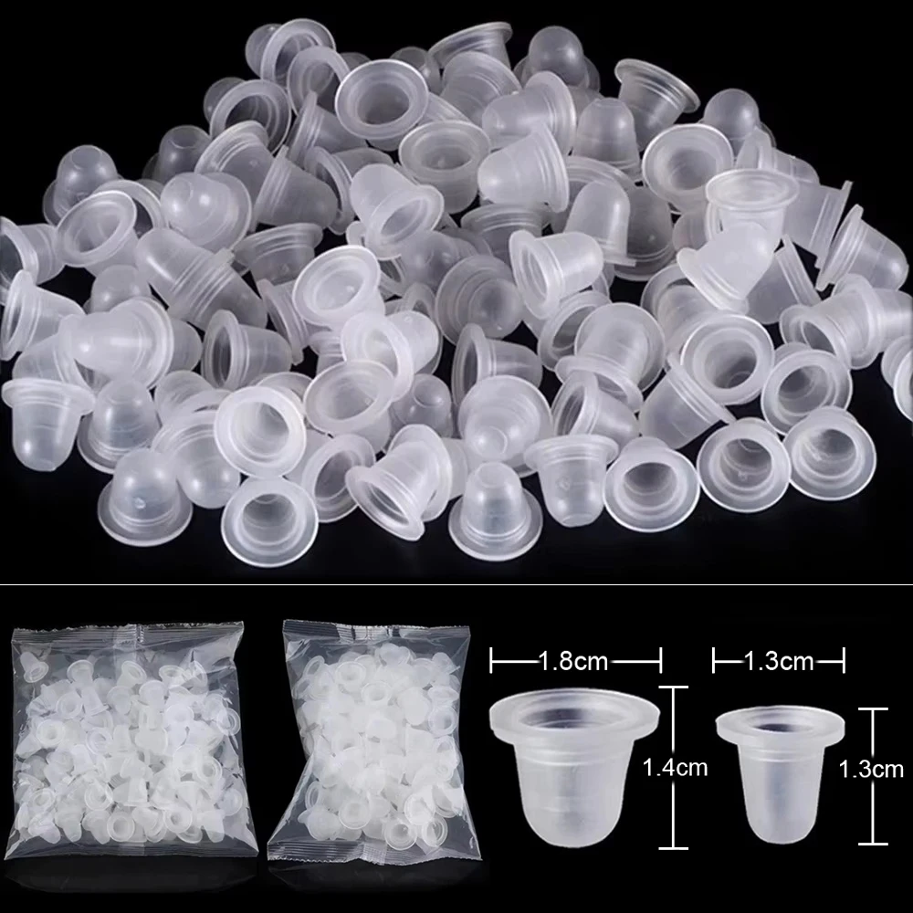 

Силиконовые чашки для чернил для татуировки, размер S/L, одноразовые колпачки для чернил для татуировки для перманентного макияжа, контейнер для пигмента для бровей, аксессуары