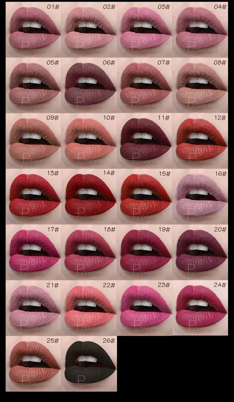 New Sexy Nude 26 Color Cosmetics Lip Stick Moisturizer Long Lasting Lips Batom Makeup Matte Black Lipstick Waterproof maquiagem