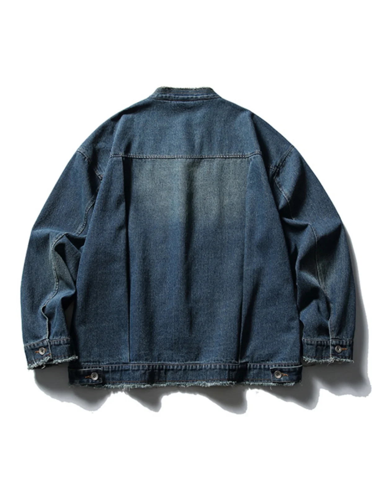 

New Chinese Sle Loose Casual round Ne Denim Jaet Men's Spring Autumn Trendy Brand Loose Fit Versatile Top Coat