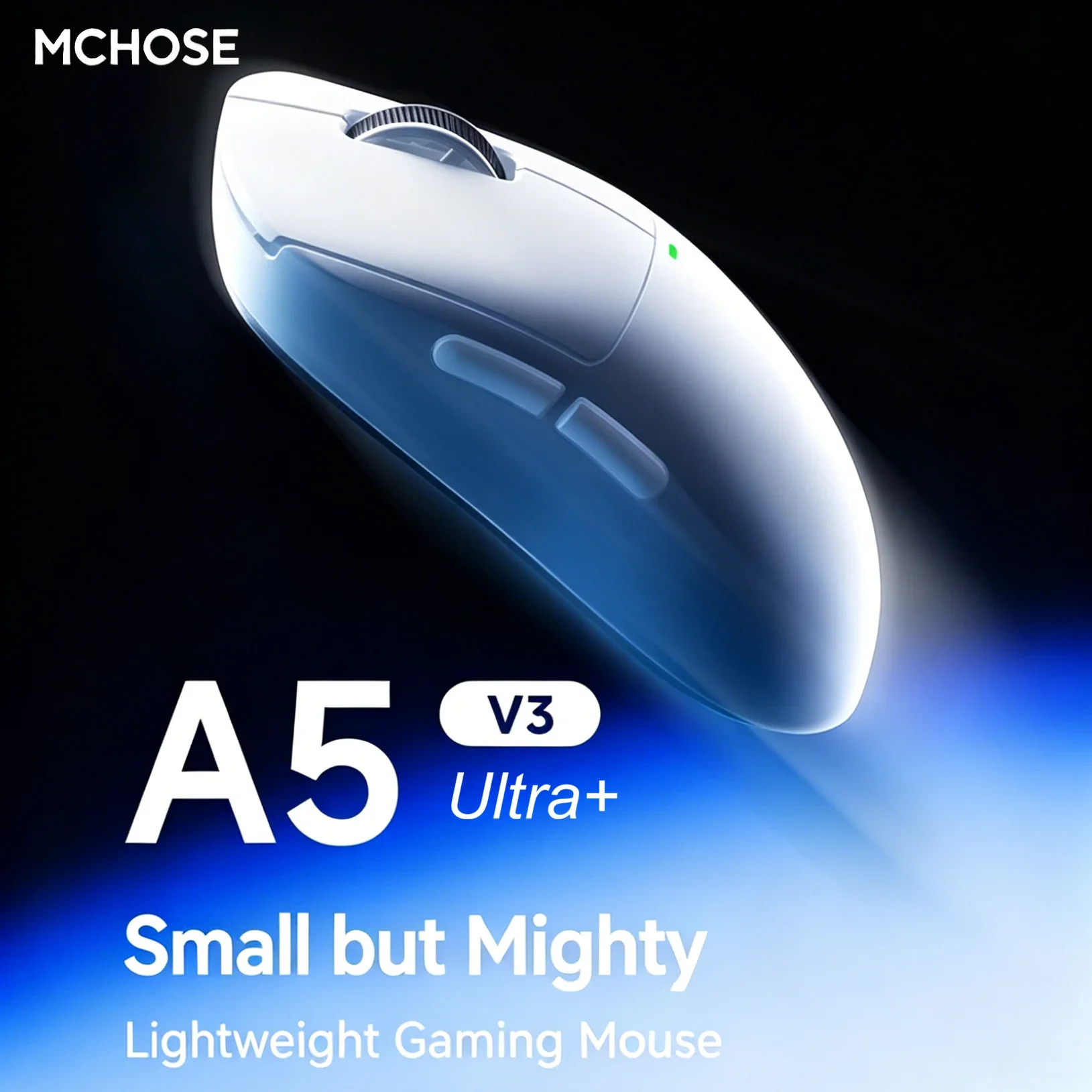 MCHOSE A5 V3 Ultra 8K Tri-Mode Wireless Gaming Mouse PAW3395 56g Ultra Lightweight 500mAh Ergonomics 26000DPI Low Latency RGB