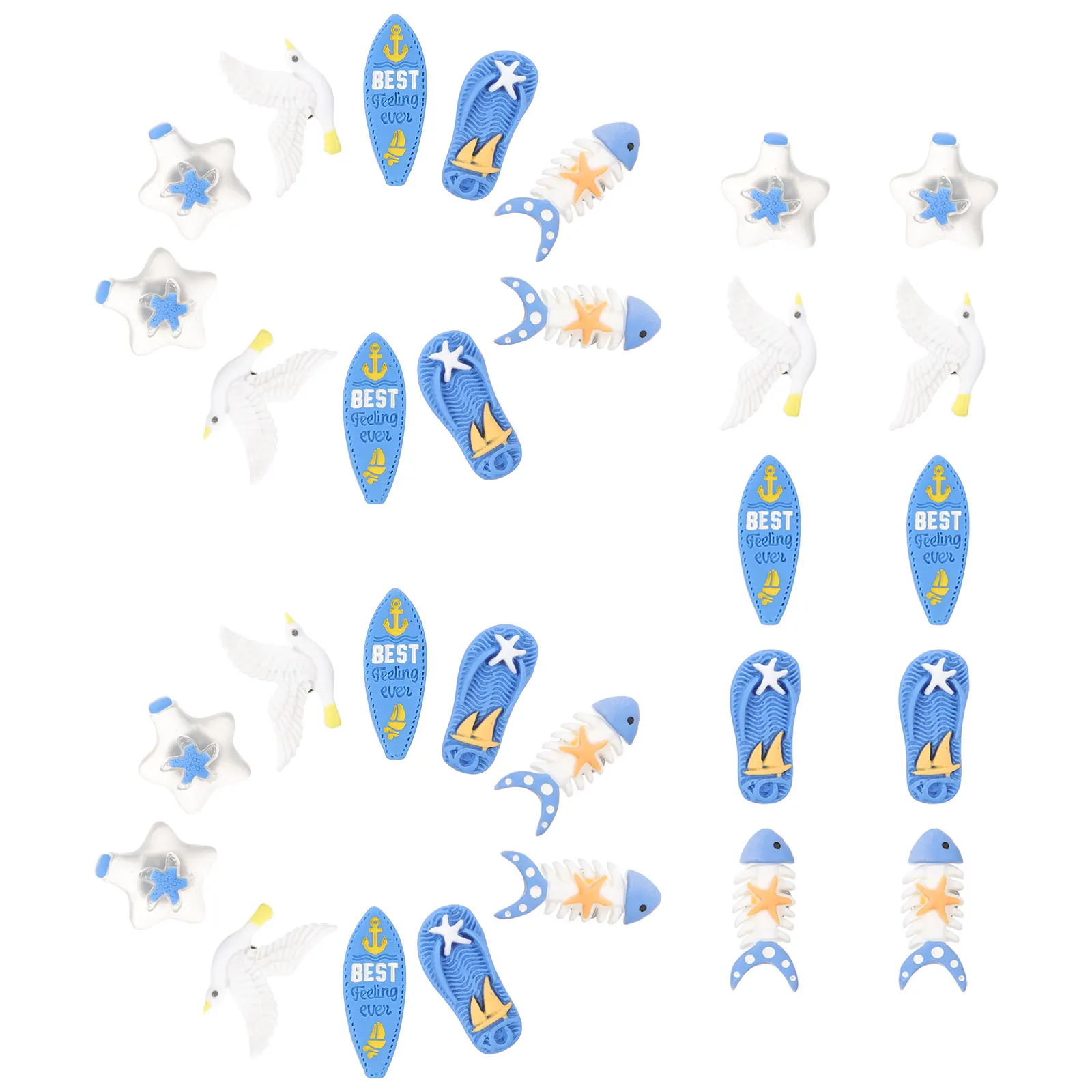 30 قطعة المحيط تحت عنوان دبابيس الراتنج Thumbtacks متعددة الوظائف المسامير الصغيرة للمنزل مكتب خريطة اكسسوارات لوحة الفلين لوازم مكتبية #4