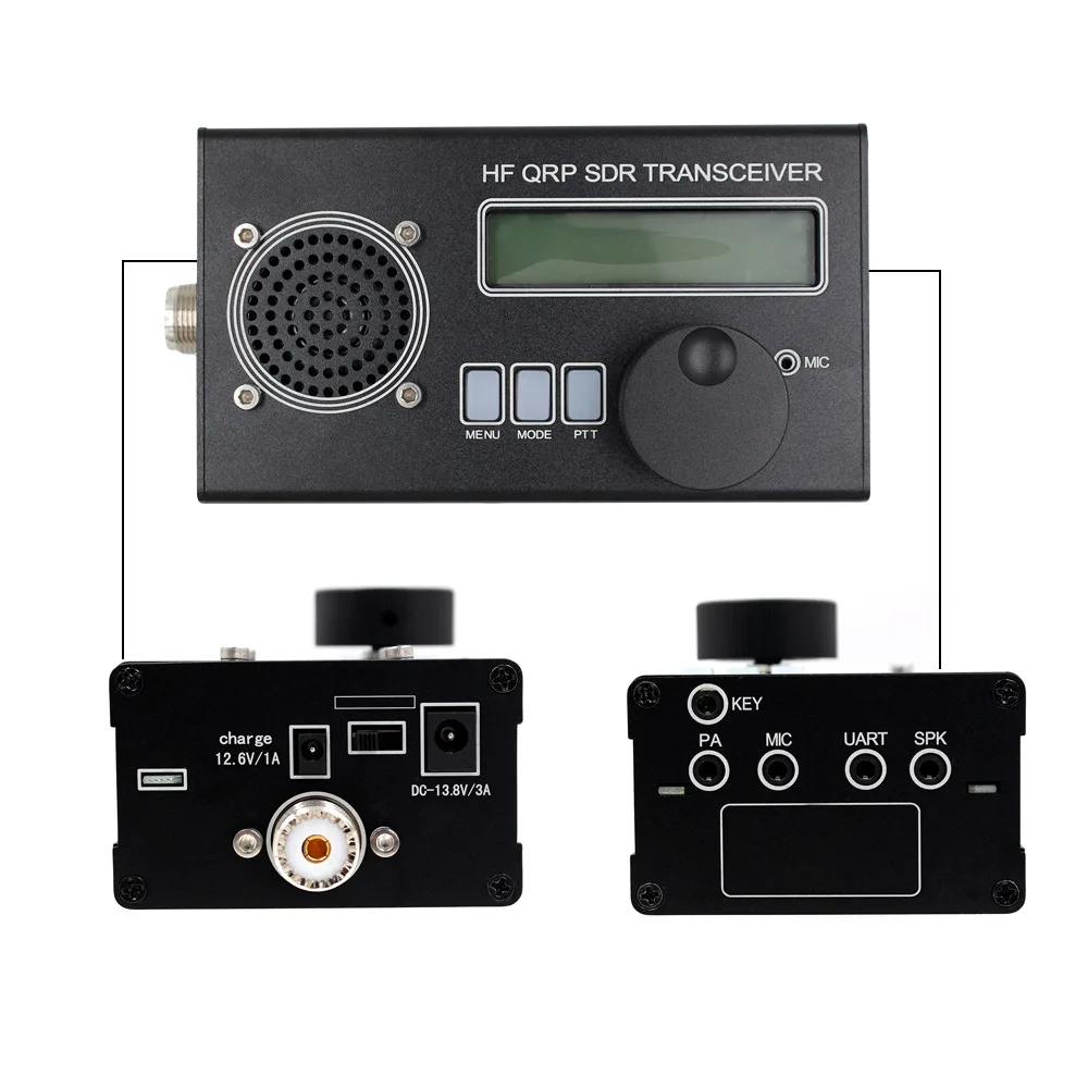 USDX-transceptor USDR SDR de 8 bandas, USB, LSB, CW, AM, FM, HF, SSB, QRP, con batería integrada de 6000mah